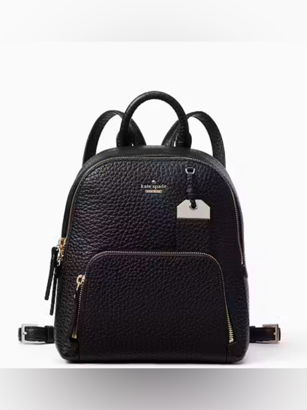 kate spade Black Pebbled Leather 🖤Backpack with Gold Hardware Accent